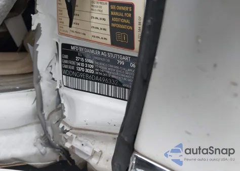 2013 Mercedes-Benz S 550 4Matic z USA, uszkodzony, nr VIN WDDNG9EB6DA496332